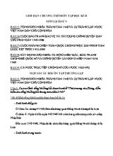 Giới hạn chương trình ôn tập học kì II môn Lịch sử Lớp 9